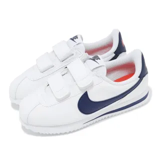 【NIKE 耐吉】童鞋 Cortez Basic SL PSV 阿甘鞋 白 藍 中童 小朋友 親子鞋(904767-106)