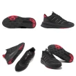 【adidas 愛迪達】慢跑鞋 X_Plrphase 男鞋 黑 紅 Boost 緩衝 透氣 休閒 運動鞋 愛迪達(IE3477)