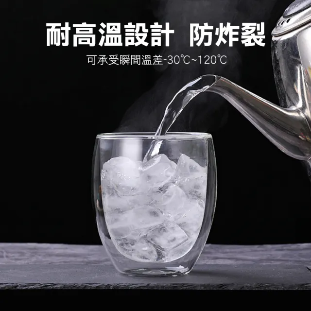 【MASTER】雙層玻璃咖啡杯 250ml 咖啡杯 隔熱杯 高硼矽 防燙護手 雙層杯 5-DG250(防燙 玻璃杯 水杯)
