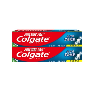 【Colgate 高露潔】清香薄荷牙膏200gX2入(全齒防護/口氣清新)