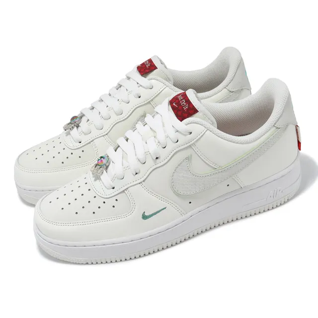 NIKE 耐吉】Air Force 1 07 男鞋女鞋AF1 米白綠鱗片龍年新年CNY(FZ5052