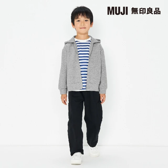 MUJI 無印良品 兒童聚酯纖維混棉綾織寬鬆合身褲(共5色)