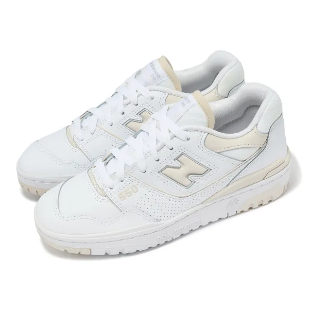 【NEW BALANCE】休閒鞋 550 女鞋 白 亞麻黃 復古 NB 紐巴倫(BBW550BK-B)