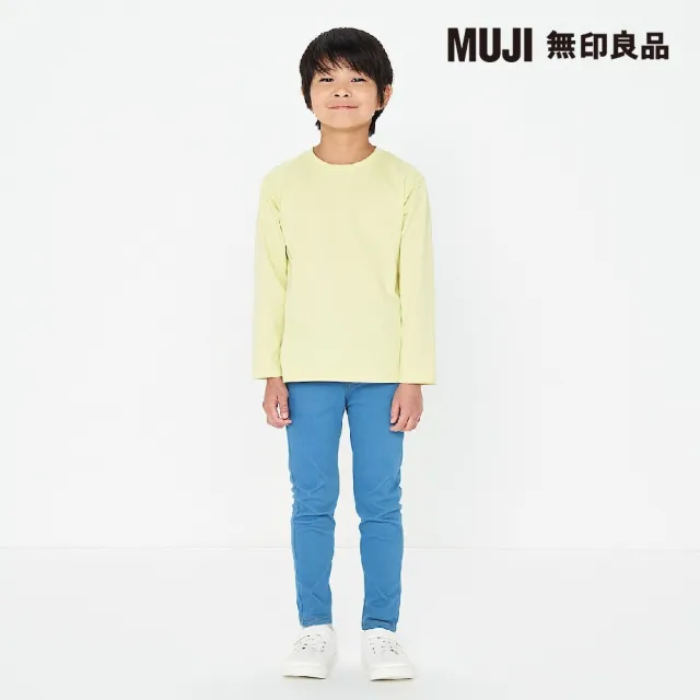 【MUJI 無印良品】兒童棉混針織丹寧感緊身褲(共4色)