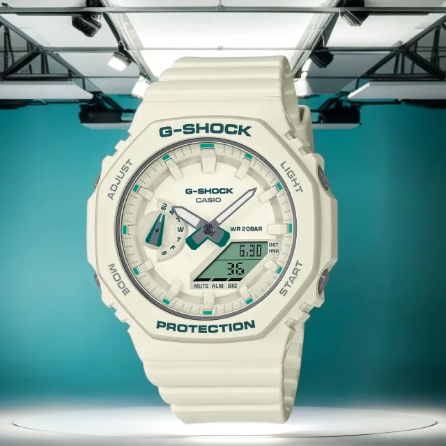 【CASIO 卡西歐】G-SHOCK 摩登綠 八角女錶 開學(GMA-S2100GA-7A)