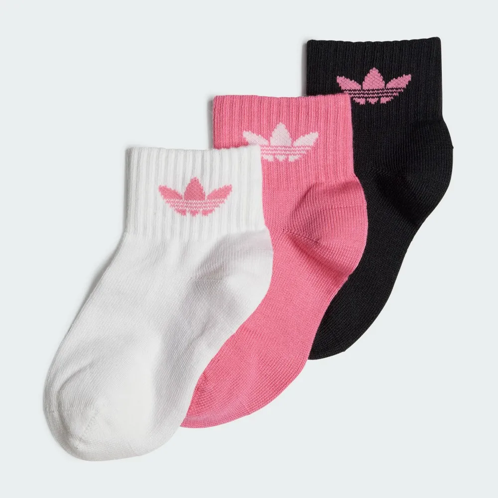 【adidas 官方旗艦】腳踝襪 3 雙入 童襪 - Originals IS0684