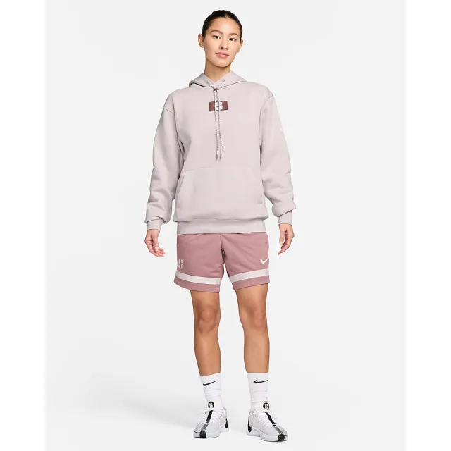 【NIKE 耐吉】連帽上衣 帽T 抓絨 籃球 AS U NK SABRINA HOODIE 女款 粉紫(FJ4450019)