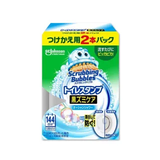 【日本SC Johnson莊臣】除臭漂白芳香馬桶清潔劑凝膠補充管-皂香藍盒38gx2支(本品不含推桿)