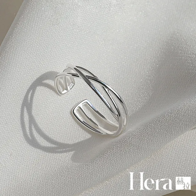 【HERA 赫拉】交叉線條開口戒指 H112090504(戒指)