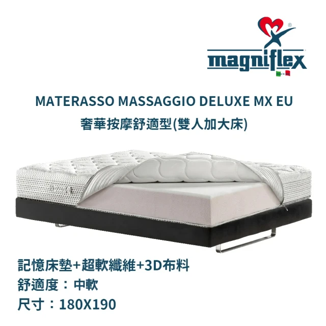 Magniflex曼麗菲斯 微按摩舒適3D布料記憶床墊+記憶