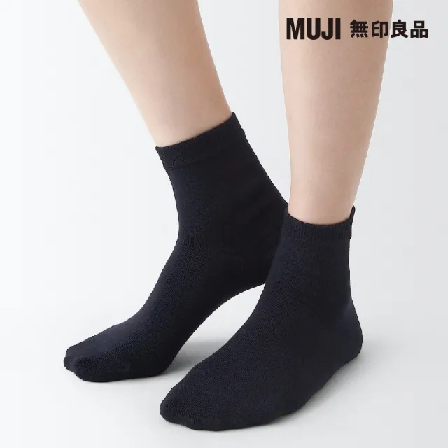 【MUJI 無印良品】女棉混足口柔軟舒適直角短襪(共14色)