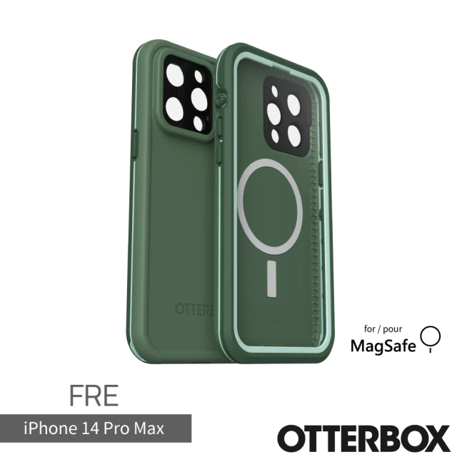 OtterBox LifeProof iPhone 14 Pro Max 6.7吋 Fre 全方位防水/雪/震/泥 保護殼-綠(支援MagSafe)