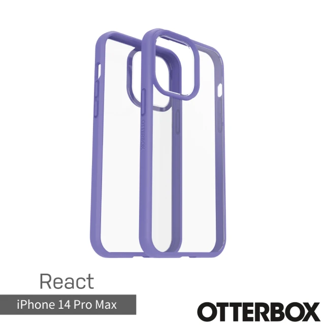 OtterBoxOtterBox iPhone 14 Pro Max 6.7吋 React 輕透防摔殼(透紫)
