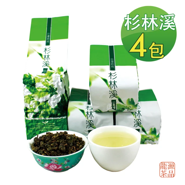 龍源茶品 杉林溪嚴選金芽高山烏龍茶葉150gx4包(共1斤;無焙火;附提袋;生青茶;無焙火;無發酵)