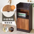 【HOPMA】雅致二格單門收納櫃 台灣製造 置物櫃 層櫃 玄關櫃 門櫃 書架