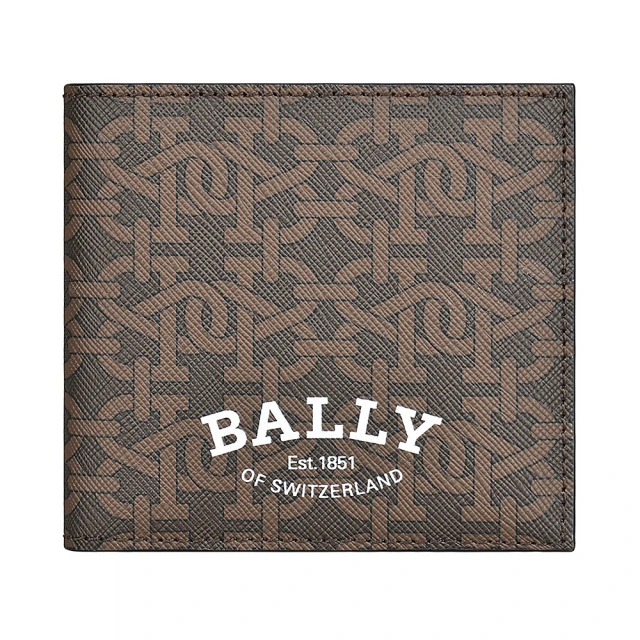 BALLY BALLY TALIRO銀字LOGO防刮牛皮條紋