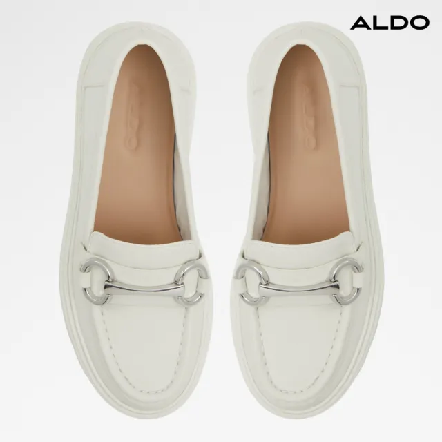 【ALDO】MISKA-品味馬銜釦厚底樂福鞋-女鞋(米白色)