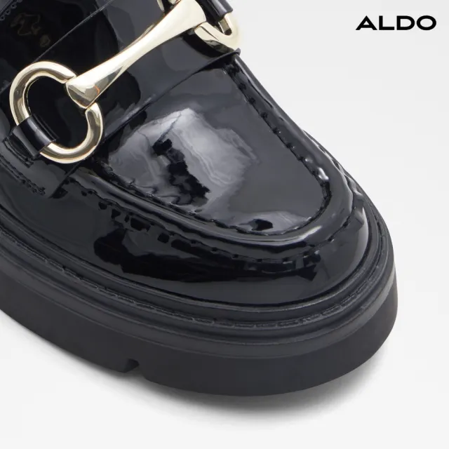【ALDO】MISKA-品味馬銜釦厚底樂福鞋-女鞋(黑色)