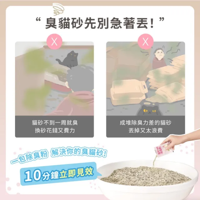 【超凝小姐】貓砂益生菌除臭粉 10G*30入(貓砂除臭 貓砂盆除臭 除臭粉)