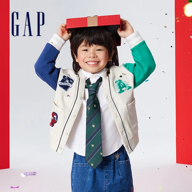 GAP 幼童裝 Logo連帽外套-淺藍色(890295)折扣