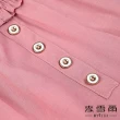 【MYVEGA 麥雪爾】兩穿式排釦綁結七分袖上衣-深玫瑰紅(2024春夏新品)
