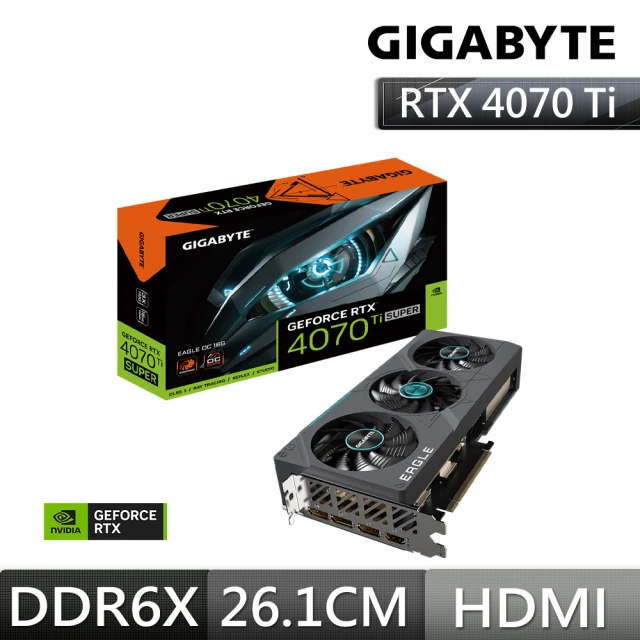 GIGABYTE 技嘉GIGABYTE 技嘉 GeForce RTX™ 4070 Ti SUPER EAGLE OC 16G顯示卡