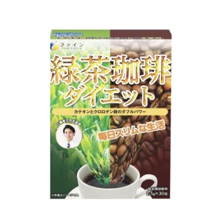 【日本fine japan】綠茶咖啡速孅飲-30包/盒x6(日本境內版 平行輸入)