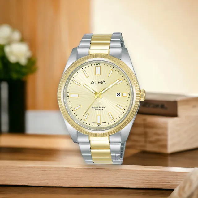 【ALBA】雅柏 Prestige 簡約三針 時尚腕錶-42.2mm雙色 618年中慶(VJ42-X353KS/AS9S64X1)
