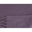 【FURLA 芙拉】FURLA Moon黑字LOGO羊毛混紡流蘇邊緣設計披肩/圍巾(光環紫)