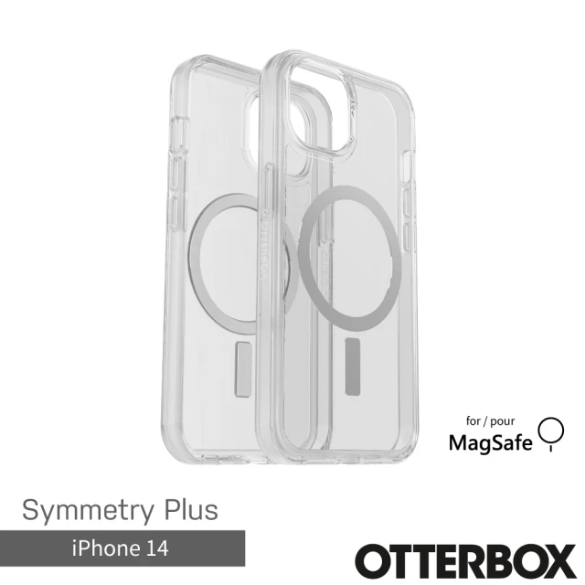 OtterBox iPhone 14 6.1吋 Symmetry Plus 炫彩幾何保護殼-透明(支援MagSafe)