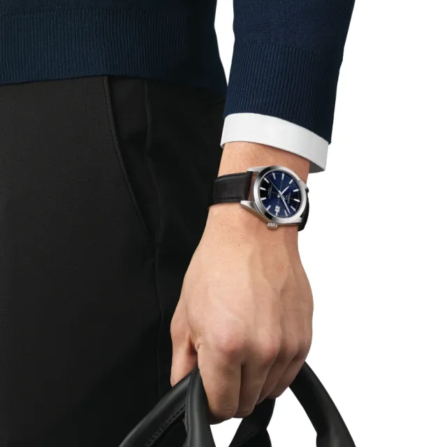 【TISSOT 天梭 官方授權】GENTLEMAN 80小時動力儲存 簡約紳士機械腕錶 母親節 禮物(T1274071604101)