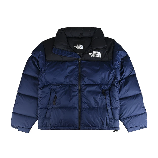 The North Face THE NORTH FACE 1996 RETRO NUPTSE防潑水尼龍填充羽絨夾克外套(男款/黑x海軍藍)