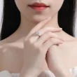 【米蘭精品】莫桑石戒指925純銀(時尚輕奢一克拉D色女飾品74gk17)