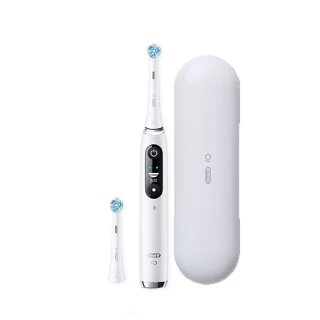 【德國百靈Oral-B-】iO8微震科技電動牙刷-白色(微磁電動牙刷)