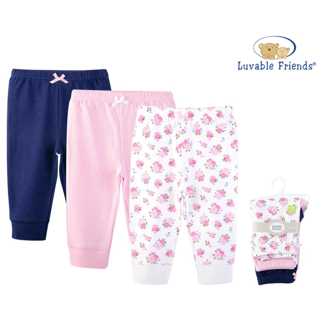 Luvable FriendsLuvable Friends 甜蜜寶貝100%純棉長褲3件組(LF32346)