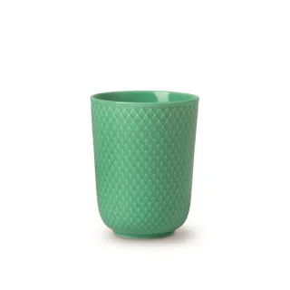 【北歐櫥窗】Lyngby Porcelain Rhombe 菱紋 瓷杯(330ml、綠)