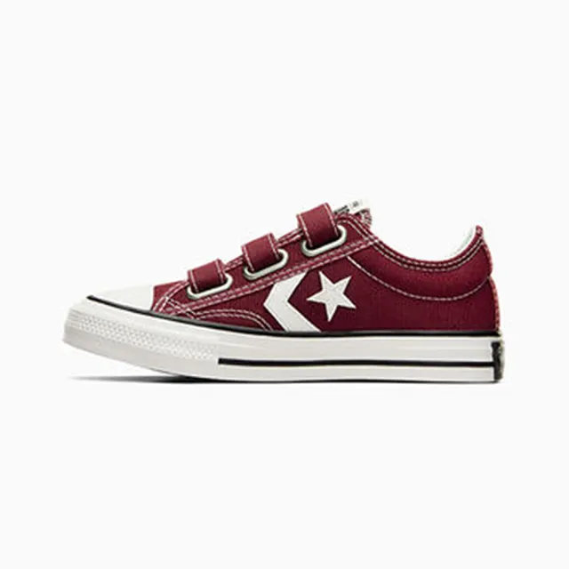 【CONVERSE】STAR PLAYER 76 3V OX 低筒 休閒鞋 童鞋 中童鞋 大童鞋 魔鬼氈 暗酒紅(A06382C)