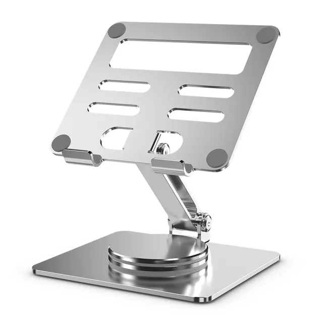 【Ermutek 二木科技】鋁合金360度旋轉式可折疊平板支架/14吋以內平板適用(DM-033-DG/S)