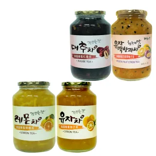 【柚和美】韓國蜂蜜柚子茶/紅棗茶/檸檬茶/百香柚子茶 沖泡果醬任選2罐(1kg)
