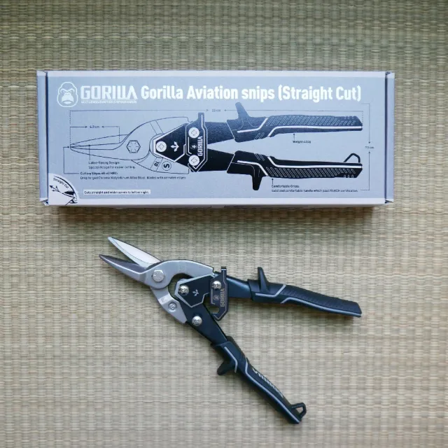 【GORILLA 紳士質人手工具】超省力鐵皮剪刀(直剪)