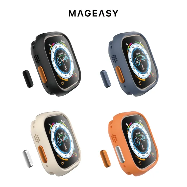 【MAGEASY】Apple Watch 49mm Skin 保護殼(支援最新 Ultra 3)