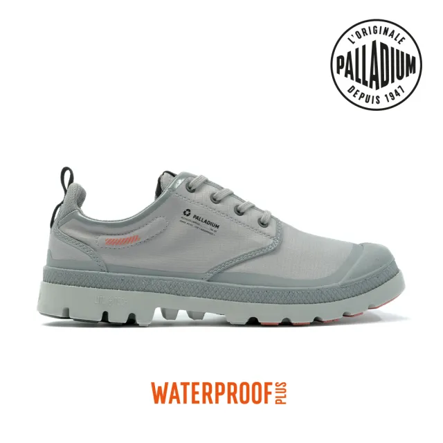 【Palladium】PAMPA LO RCYL L+ WP+再生科技輕量橘標低筒防水靴-中性-鈦灰(79145-011)