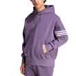 【adidas 愛迪達】New C Hoodie 男款 紫色 休閒 日常 造型 三條紋 刷毛 連帽 帽T 長袖 IN1016