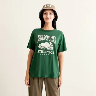 【Roots】Roots 女裝- RBA短袖T恤(深綠色)