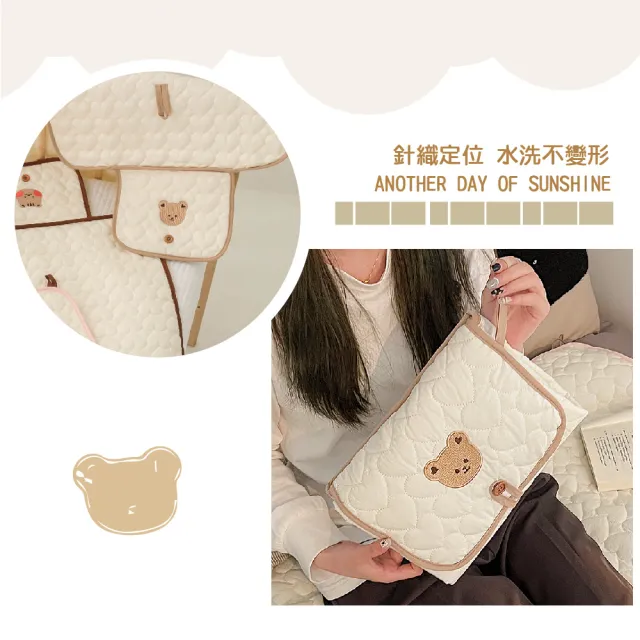 【韓系小物】ins嬰兒摺疊隔尿墊(防水墊 收納袋 生理期 護理保潔墊 月經 寶寶 嬰兒推車 出國旅遊便攜)