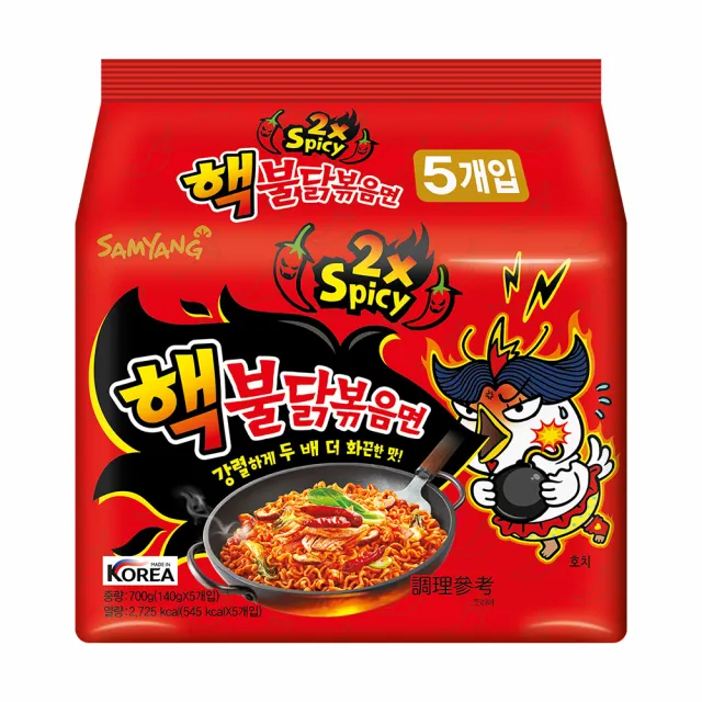 【韓國火辣雞】火辣雞肉風味鐵板炒麵(4袋組)
