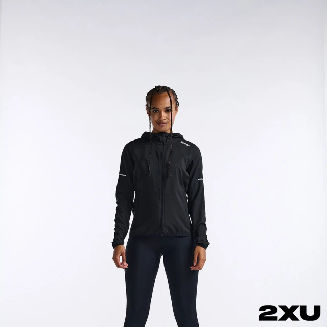 2XU 女 Aero運動外套(黑/反光銀)