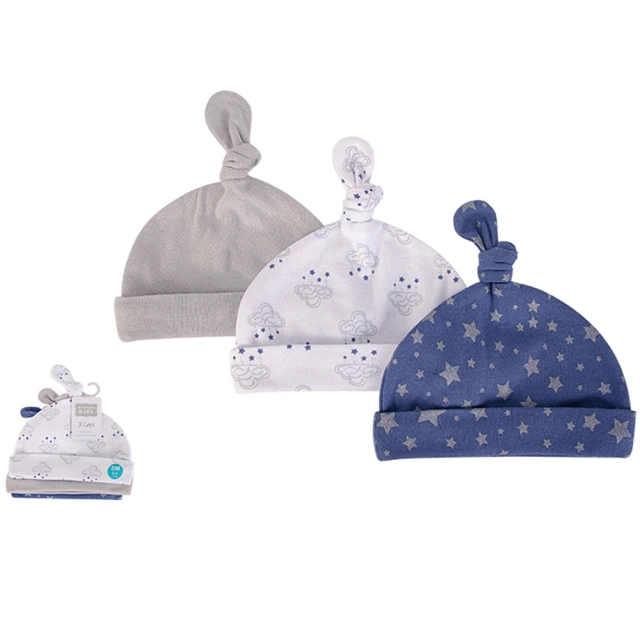 【Luvable Friends 甜蜜寶貝】100%純棉新生兒棉帽/保暖帽3件組(LF52309)