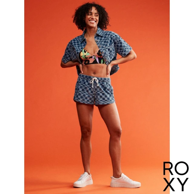 【ROXY】女款 女裝 短褲 NEW IMPOSSIBLE PRINTED MID(海軍藍)