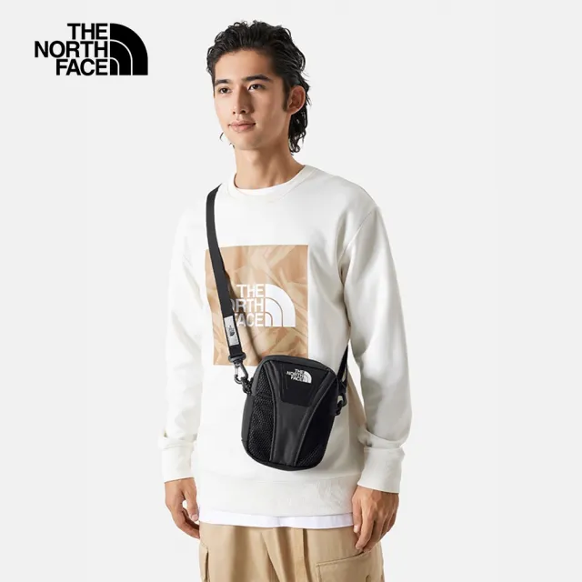 【The North Face 官方旗艦】北面男女款黑色防潑水可調節腰帶休閒單肩包｜87GFKT0